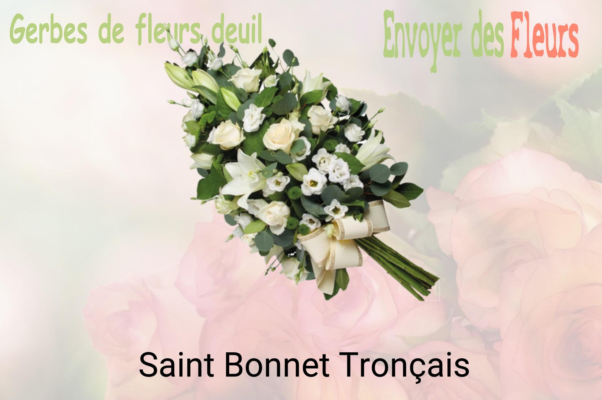 Gerbe de fleurs de deuil livrée à Saint-Bonnet-Tronçais